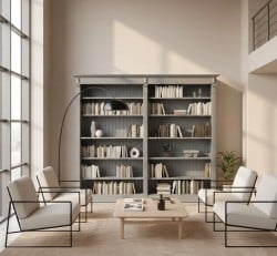 Bibliotecă deschisă din lemn masiv de la Studio Szel - SPEC22524 - Culoare -P042 - VOPSIT