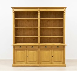 Bibliotecă din lemn masiv cu sertare și dulapuri inferioare de la Studio Szel - SPEC22450 - Culoare - P002 - CERUIT