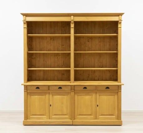 Bibliotecă din lemn masiv cu sertare și dulapuri inferioare de la Studio Szel - SPEC22450 - Culoare - P002 - CERUIT