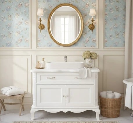 Mobilier baie Chic cu 2 usi si 1 sertar, sertarul pe sine soft close de la Studio Szel PS737 - Culoare_P004 - VOPSIT