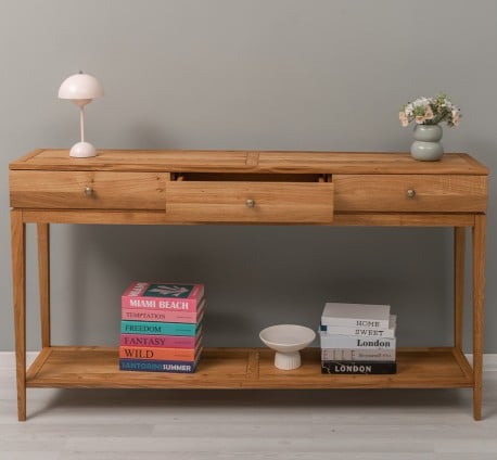Consola eleganta cu 3 sertare si polita inferioara, stejar de la Studio Szel OPS796 - Culoare_P089 - ULEIAT