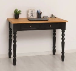 Masa de scris cu picioare strunjite, 2 sertare de la Studio Szel PS200 - Culoare_Top-P002_P150 - VOPSIT
