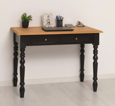 Masa de scris cu picioare strunjite, 2 sertare de la Studio Szel PS200 - Culoare_Top-P002_P150 - VOPSIT