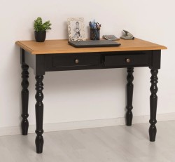 Masa de scris cu picioare strunjite, 2 sertare de la Studio Szel PS200 - Culoare_Top-P002_P150 - VOPSIT