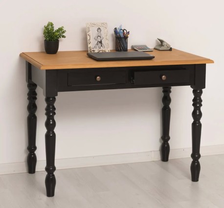 Masa de scris cu picioare strunjite, 2 sertare de la Studio Szel PS200 - Culoare_Top-P002_P150 - VOPSIT