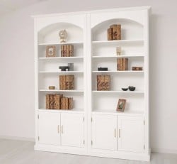 Set bibliotecă dublă cu arcade și dulapuri inferioare de la Studio Szel - SPEC22507 - Culoare - P003 - VOPSIT