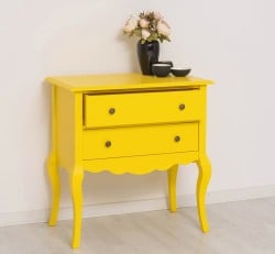 Consola cu picioare curbate, 2 sertare de la Studio Szel PS79 - Culoare_P044A - VOPSIT ANTICHIZAT