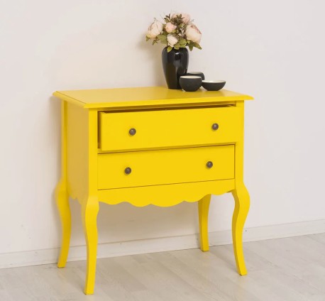 Consola cu picioare curbate, 2 sertare de la Studio Szel PS79 - Culoare_P044A - VOPSIT ANTICHIZAT