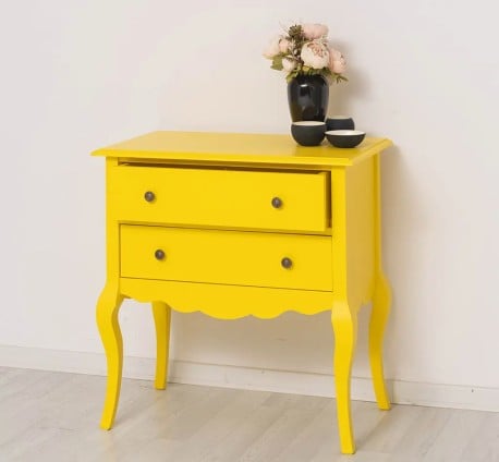 Consola cu picioare curbate, 2 sertare de la Studio Szel PS79 - Culoare_P044A - VOPSIT ANTICHIZAT