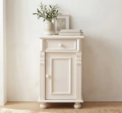 Noptiera cu ornamente, 1 usa si 1 sertar de la Studio Szel PS39 - Culoare_P015A - VOPSIT ANTICHIZAT