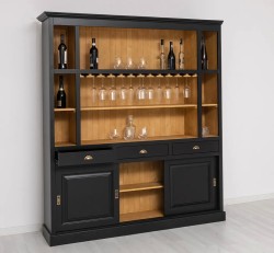 Bufet bar cu uși glisante noir de la Studio Szel - Culoare_Int. P082 - Ext.P003 - DOUBLE COLORED