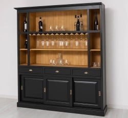 Bufet bar cu uși glisante noir de la Studio Szel - Culoare_Int. P082 - Ext.P003 - DOUBLE COLORED