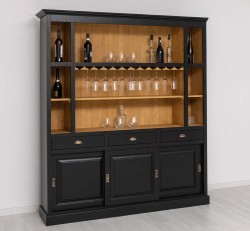 Bufet bar cu uși glisante noir de la Studio Szel - Culoare_Int. P082 - Ext.P003 - DOUBLE COLORED