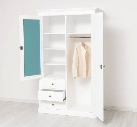 Dulap cu 2 usi, 3 sertare si oglinda de la Studio Szel PS361 - Culoare_P004 - VOPSIT