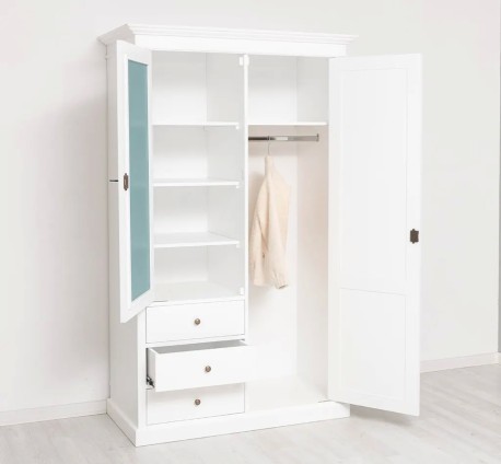 Dulap cu 2 usi, 3 sertare si oglinda de la Studio Szel PS361 - Culoare_P004 - VOPSIT