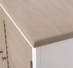 Bufet cu 4 usi, blat stejar, Colectia Shutter de la Studio Szel PS570 - Top Culoare_P037 - Corp Culoare_P004 - DOUBLE COLOR