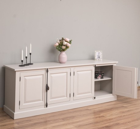 Bufet cu 4 usi, cu tija, BAS de la Studio Szel PS408BAS - Culoare_P024A - VOPSIT ANTICHIZAT