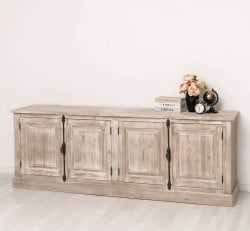 Bufet cu 4 usi, cu tija, BAS de la Studio Szel PS408BAS - Culoare_P067_P004 - DEEP BRUSHED