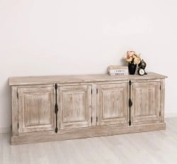 Bufet cu 4 usi, cu tija, BAS de la Studio Szel PS408BAS - Culoare_P067_P004 - DEEP BRUSHED