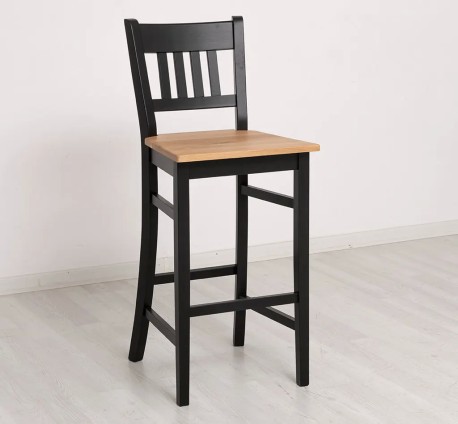 Scaun bar, blat stejar de la Studio Szel PS380 - Culoare Top_P061 - Culoare Corp_P003 - DUBLU COLOR