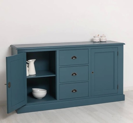 Bufet cu 2 usi, 3 sertare, BAS de la Studio Szel PS370BAS - Culoare_P051 - VOPSIT