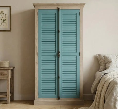 Dulap cu 2 usi, sistem inchidere tija, Colectia Shutter de la Studio Szel PS616 - Culoare Corp_P037 - Culoare Usi_P008 - DUBLU COLOR