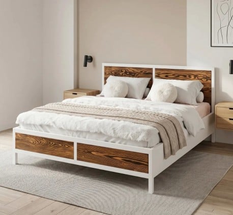 Pat 160x200 Rustic Haven de la Studio Szel PS747 - Culoar Corp_P004 - Culoare Tabliile_P064 - DUBLU COLOR