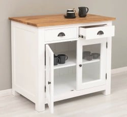Comoda cu 2 usi, 2 sertare, blat stejar de la Studio Szel PS684 - Culoare Top_P089 - Culoare Corp_P004 - DOUBLE COLOR