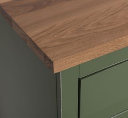 Bufet cu 3 usi si 3 sertare, blat stejar, BAS de la Studio Szel PS232BAS - Culoare Top_P061 - Culoare Corp_P038A - DUBLU COLOR
