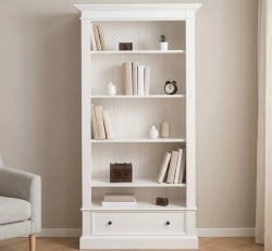 Biblioteca cu 1 sertar, cu dim. 100x32x195, din MDF de la Studio Szel MPS40 - Culoarea_P039 - VOPSIT