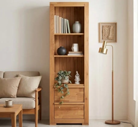 Etajera cu doua sertare Wild Oak, sertare pe sine metalice de la Studio Szel OPS631 - Culoare_P061 - LACUIT