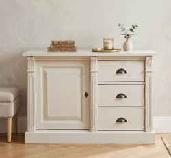 Bufet cu 1 usa, 3 sertare, BAS, Colectia Directoire de la Studio Szel PS46BAS - Culoare_P024 - VOPSIT