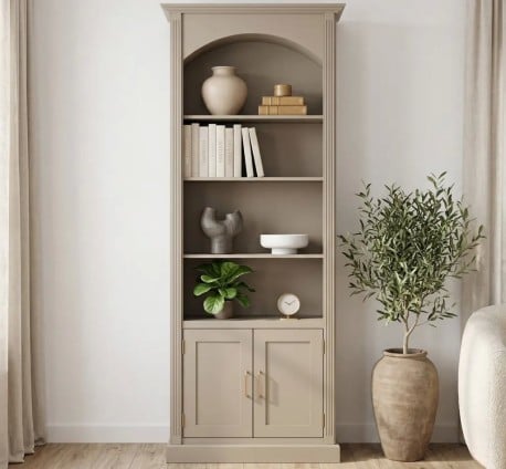 Biblioteca Arcada din lemn masiv – Stil clasic elegant | Studio Szel