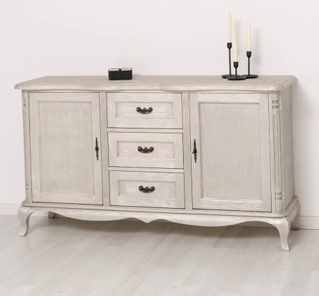 Comoda cu 2 usi si 3 sertare Chic, sertare pe sine soft close de la Studio Szel PS648 - Culoare_P090 - PERIAT ADANC