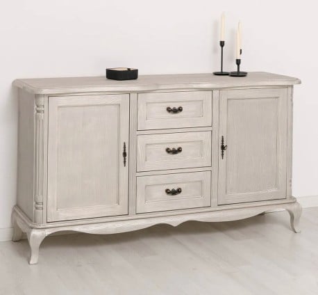 Comoda cu 2 usi si 3 sertare Chic, sertare pe sine soft close de la Studio Szel PS648 - Culoare_P090 - PERIAT ADANC