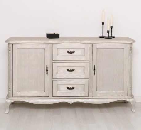 Comoda cu 2 usi si 3 sertare Chic, sertare pe sine soft close de la Studio Szel PS648 - Culoare_P090 - PERIAT ADANC