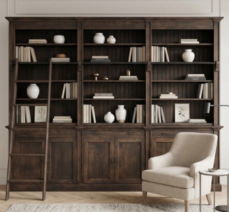 Bibliotecă Rustic de la Studio Szel - SPEC22855 - Culoare - P085 - PERIAT ADANC