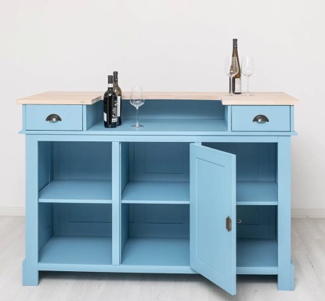 Bar 160cm, blat stejar de la Studio Szel PS1001-160 - Culoare Top_P035 - Culoare Corp_P053 - DUBLU COLOR