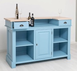 Bar 160cm, blat stejar de la Studio Szel PS1001-160 - Culoare Top_P035 - Culoare Corp_P053 - DUBLU COLOR