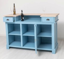 Bar 160cm, blat stejar de la Studio Szel PS1001-160 - Culoare Top_P035 - Culoare Corp_P053 - DUBLU COLOR