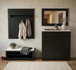 Pure Black Set pentru Hol de la Studio Szel - SET114 - Culoare Top_P080 - Culoare Corp_P003