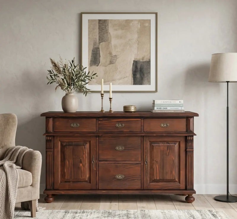 Comoda Elegance cu finisaj Periat adanc
