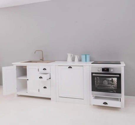 Set Bucatarie Nordic White de la Studio Szel - SET117 - Culoare_P004 - VOPSIT