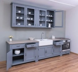 Set Bucătărie Blue de la Studio Szel - SET118 - Culoare Top_P037-Culoare Corp_P042 - DUBLU COLOR