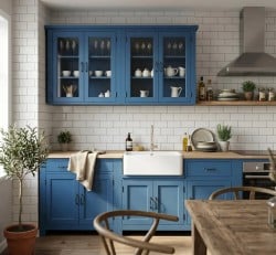 Set Bucătărie Blue Royal de la Studio Szel - SET119 - Culoare Top_P063 - Culoare Corp_P045 - DUBLU COLOR