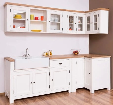 Set Bucătărie Ivory Corner de la Studio Szel - SET120 - Culoare Top_P061 - Culoare Corp_P039 - DUBLU COLOR