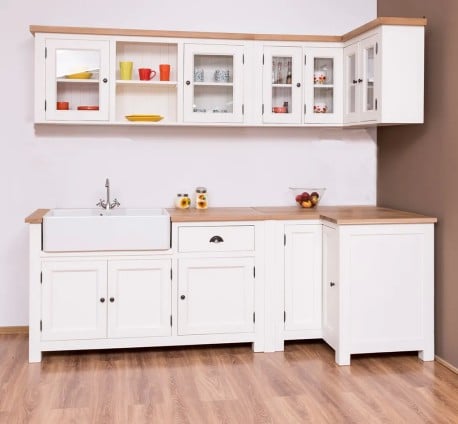 Set Bucătărie Ivory Corner de la Studio Szel - SET120 - Culoare Top_P061 - Culoare Corp_P039 - DUBLU COLOR