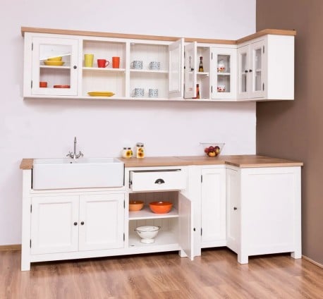Set Bucătărie Ivory Corner de la Studio Szel - SET120 - Culoare Top_P061 - Culoare Corp_P039 - DUBLU COLOR