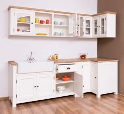 Set Bucătărie Ivory Corner de la Studio Szel - SET120 - Culoare Top_P061 - Culoare Corp_P039 - DUBLU COLOR