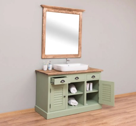Set Mobilier Baie Shutter de la Studio Szel - SET121 - Culoare Top_P064 / Culoare Corp_P054 - DEEP BRUSHED
